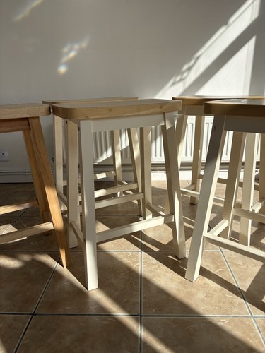 Set wooden bar stools - set,