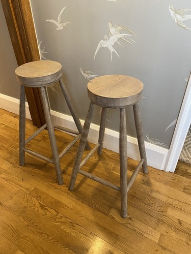 Beautiful wooden stools - wooden, (