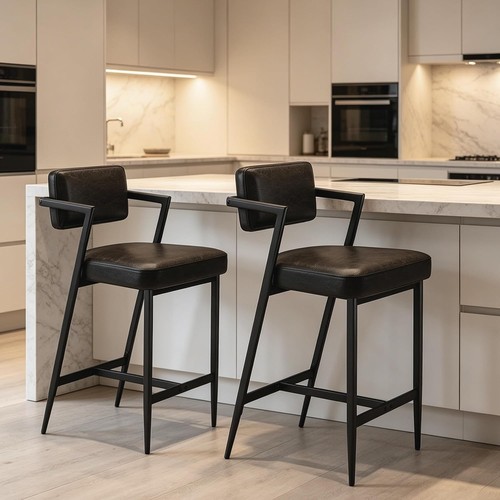 2pcs height back barstools - back,