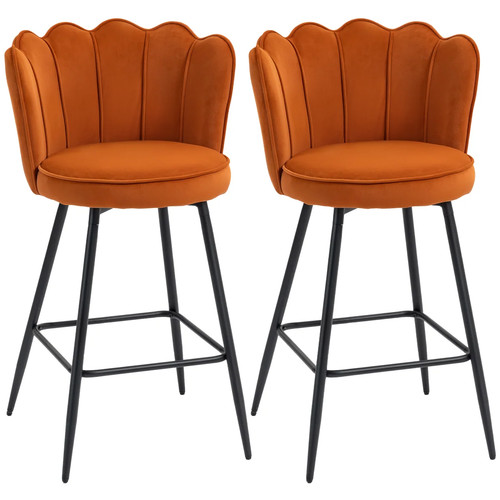 Homcom barstools with petal - with,
