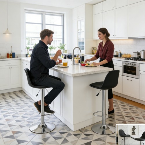 2pc black bar - 2pc, stools,